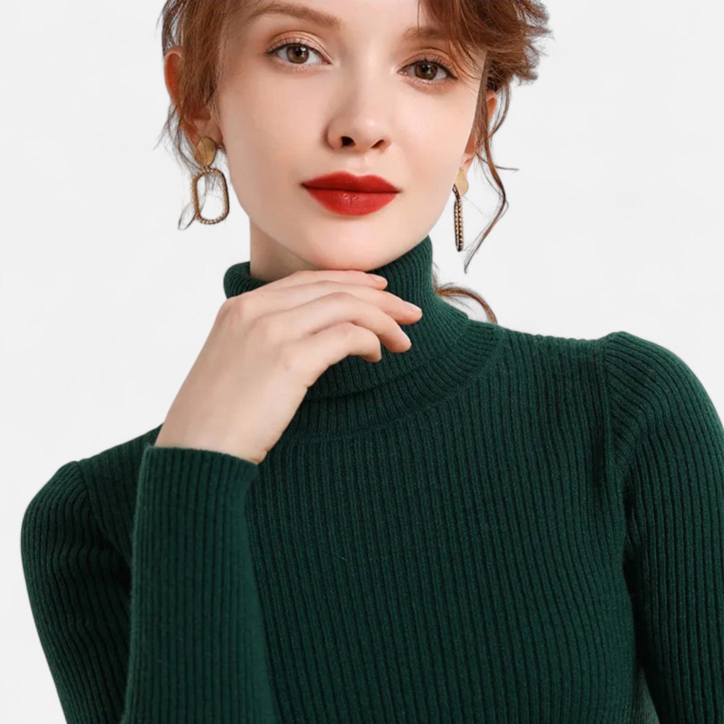 Jersey Cuello Alto Mujer Elegancia Atemporal en Cachemira