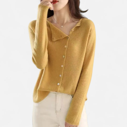 Suéter Mujer Ginevra Elegancia con Botones Icónicos